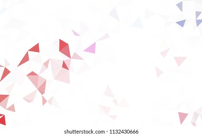 Dark Red vector low poly cover. Elegant bright polygonal illustration with gradient. A completely new design for your leaflet.