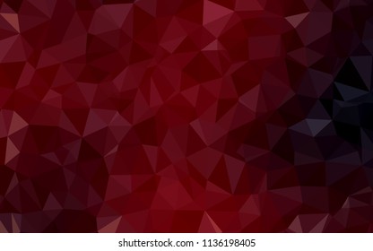 Dark Red vector low poly layout. A sample with polygonal shapes. A new texture for your web site.