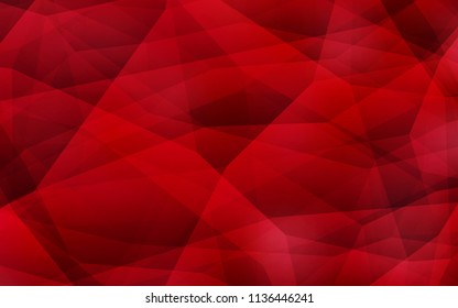 Dark Red vector low poly texture. Shining colorful illustration with triangles. A completely new design for your leaflet.