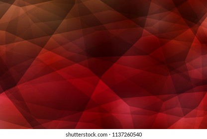 Dark Red vector low poly layout. Shining colorful illustration with triangles. Pattern for a brand book's backdrop.
