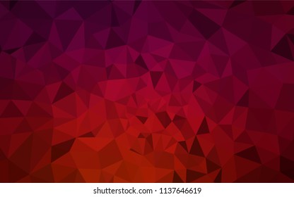 Dark Red vector low poly cover. A sample with polygonal shapes. Textured pattern for your backgrounds.
