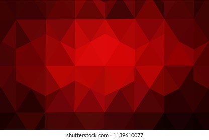 Dark Red vector low poly cover. A completely new color illustration in a polygonal style. Polygonal design for your web site.