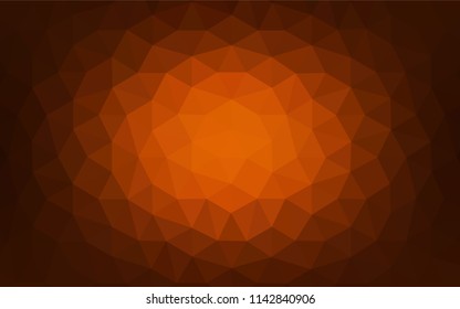 Dark Red vector low poly cover. Shining polygonal illustration, which consist of triangles. A completely new design for your leaflet.
