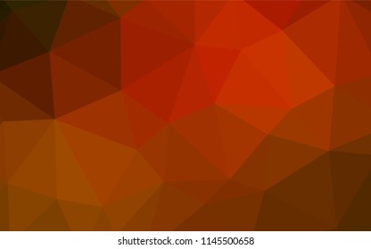 Dark Red vector low poly cover. Elegant bright polygonal illustration with gradient. A completely new design for your leaflet.