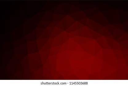 Dark Red vector low poly cover. A vague abstract illustration with gradient. A completely new design for your business.