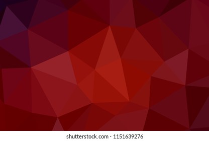 Dark Red vector low poly layout. A sample with polygonal shapes. Template for cell phone's backgrounds.