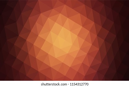 Dark Red vector low poly texture. A sample with polygonal shapes. Triangular pattern for your design.