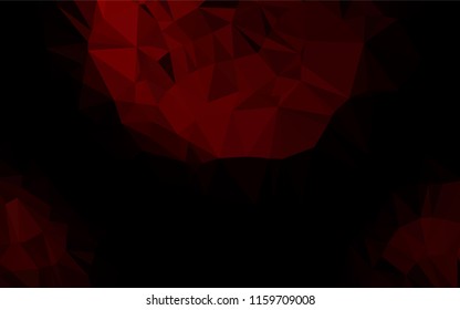 Dark Red vector low poly layout. Colorful abstract illustration with gradient. Brand new style for your business design.