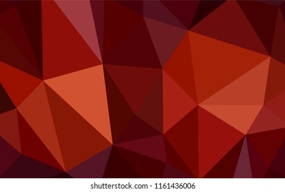 Dark Red vector low poly texture. A completely new color illustration in a polygonal style. Completely new template for your banner.