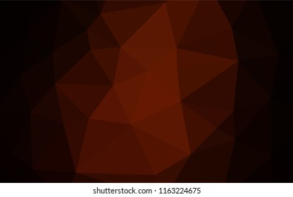 Dark Red vector low poly layout. Colorful illustration in abstract style with gradient. Triangular pattern for your business design.