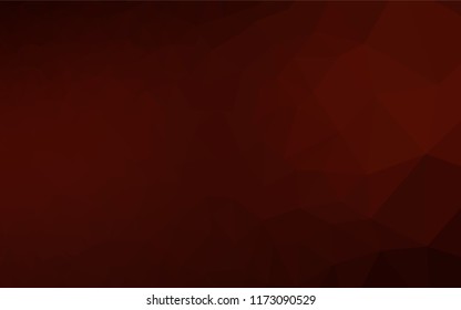 Dark Red vector low poly texture. Brand new colored illustration in blurry style with gradient. The template can be used as a background for cell phones.
