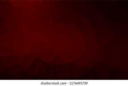 Dark Red vector low poly cover. Creative illustration in halftone style with gradient. The polygonal design can be used for your web site.