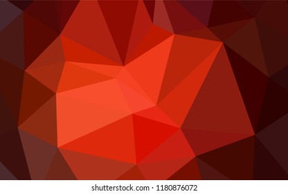 Dark Red vector low poly texture. Polygonal abstract illustration with gradient. That new template can be used for your brand book.