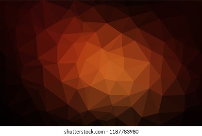Dark Red vector low poly cover. Geometric illustration in Origami style with gradient.  The polygonal design can be used for your web site.