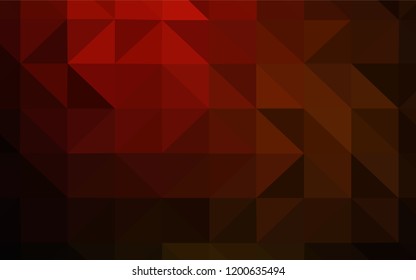 Dark Red vector low poly layout. Triangular geometric sample with gradient.  Brand new design for your business.