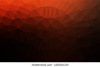 Dark Red vector low poly texture. Creative illustration in halftone style with gradient. Brand new style for your business design.