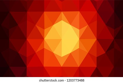 Dark Red vector low poly layout. Colorful abstract illustration with triangles. Best triangular design for your business.