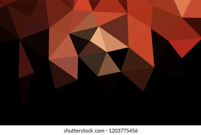 Dark Red vector low poly cover. A sample with polygonal shapes. Triangular pattern for your business design.
