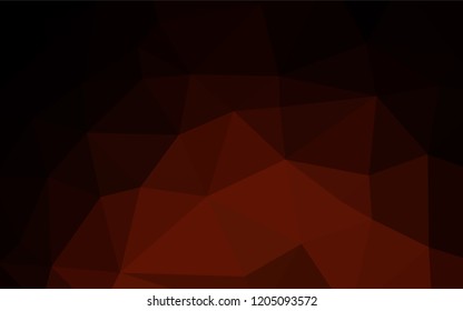 Dark Red vector low poly cover. Geometric illustration in Origami style with gradient.  Brand new design for your business.