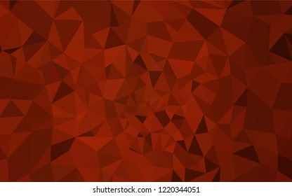 Dark Red vector low poly layout. Shining polygonal illustration, which consist of triangles. Textured pattern for your backgrounds.