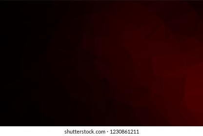 Dark Red vector low poly cover. Shining colored illustration in a Brand new style. A completely new design for your business.