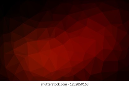 Dark Red vector low poly cover. Creative illustration in halftone style with gradient. The elegant pattern can be used as part of a brand book.