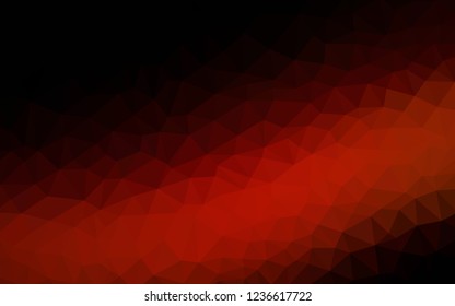 Dark Red vector low poly texture. Shining colorful illustration with triangles. Template for cell phone's backgrounds.