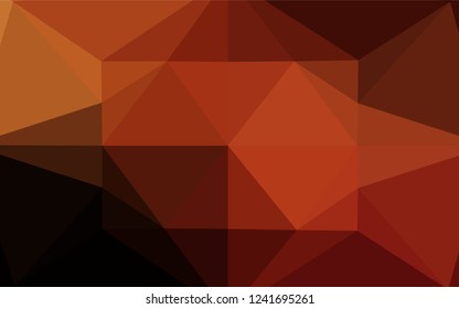 Dark Red vector low poly cover. Colorful illustration in abstract style with gradient. The best triangular design for your business.