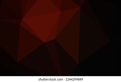 Dark Red vector low poly cover. Modern geometrical abstract illustration with gradient. Brand-new style for your business design.