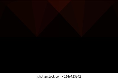 Dark Red vector low poly texture. A sample with polygonal shapes. The best triangular design for your business.