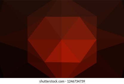 Dark Red vector low poly layout. Modern geometrical abstract illustration with gradient. Brand new design for your business.