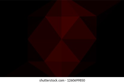 Dark Red vector low poly layout. Creative geometric illustration in Origami style with gradient. Brand new style for your business design.