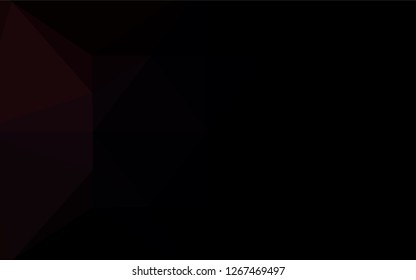 Dark Red vector low poly cover. Triangular geometric sample with gradient.  The elegant pattern can be used as part of a brand book.