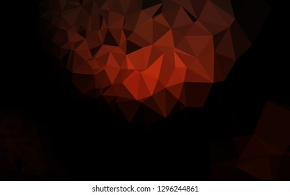 Dark Red vector low poly layout. Colorful abstract illustration with gradient. Polygonal design for your web site.