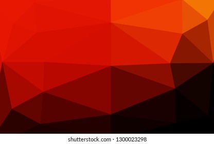 Dark Red vector low poly layout. Triangular geometric sample with gradient.  Brand new style for your business design.