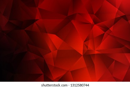 Dark Red vector low poly background. Colorful illustration in polygonal style with gradient. A new texture for your web site.