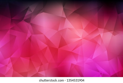 Dark Red vector low poly layout. A completely new color illustration in a polygonal style. Pattern for a brand book's backdrop.