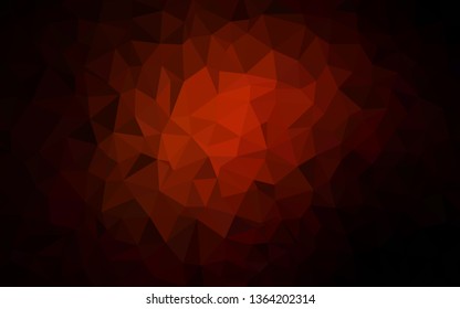 Dark Red vector low poly texture. Creative illustration in halftone style with triangles. Pattern for a brand book's backdrop.