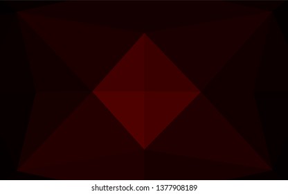 Dark Red vector low poly texture. Geometric illustration in Origami style with gradient.  A completely new design for your business.