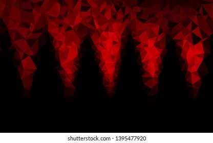 Dark Red vector low poly cover. Modern geometrical abstract illustration with gradient. Template for your brand book.