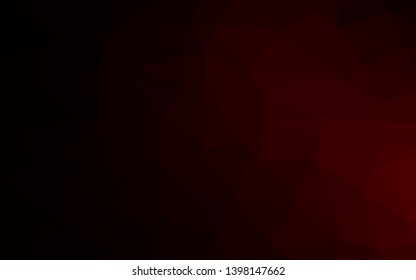 Dark Red vector low poly cover. Shining colored illustration in a Brand new style. Template for a cell phone background.