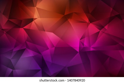 Dark Red vector low poly texture. Creative illustration in halftone style with triangles. Template for cell phone's backgrounds.