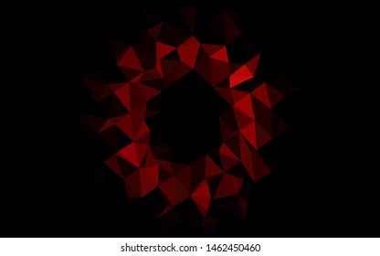 Dark Red vector low poly texture. A vague abstract illustration with gradient. Completely new design for your business.