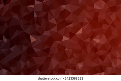 Dark Red vector low poly layout. Triangular geometric sample with gradient.  A completely new design for your leaflet.