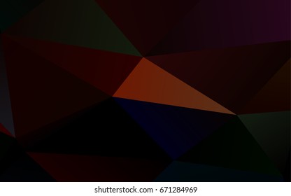 Dark Red vector low poly background. A vague abstract illustration with gradient. A completely new design for your business.