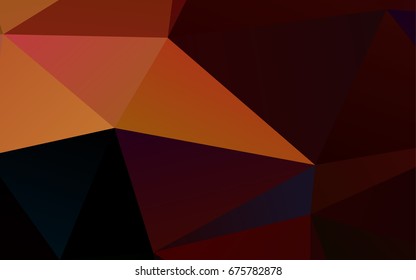 Dark Red vector low poly pattern. Modern geometrical abstract illustration with gradient. The completely new template can be used for your brand book.