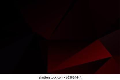 Dark Red vector low poly pattern. A vague abstract illustration with gradient. The polygonal design can be used for your web site.