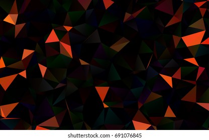 Dark Red vector low poly pattern. Colorful abstract illustration with gradient. The polygonal design can be used for your web site.