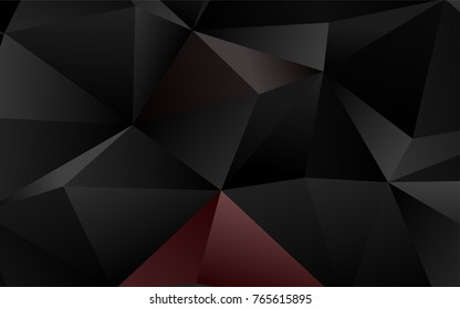Dark Red vector low poly background. Creative geometric illustration in Origami style with gradient. The polygonal design can be used for your web site.