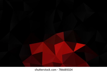 Dark Red vector low poly pattern. Glitter abstract illustration with an elegant design. The best triangular design for your business.